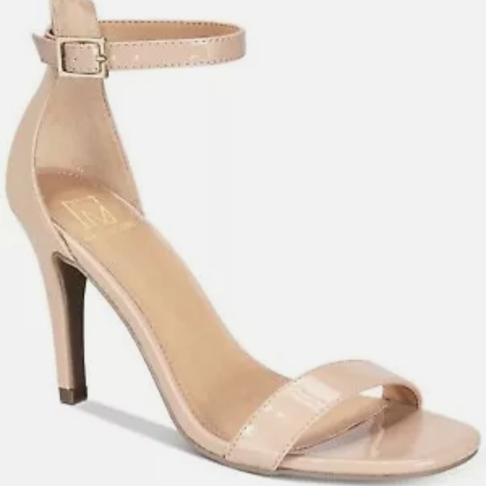 Material Girl Blaire Two-Piece Dress Sandals -Nude  Size: 9.5W